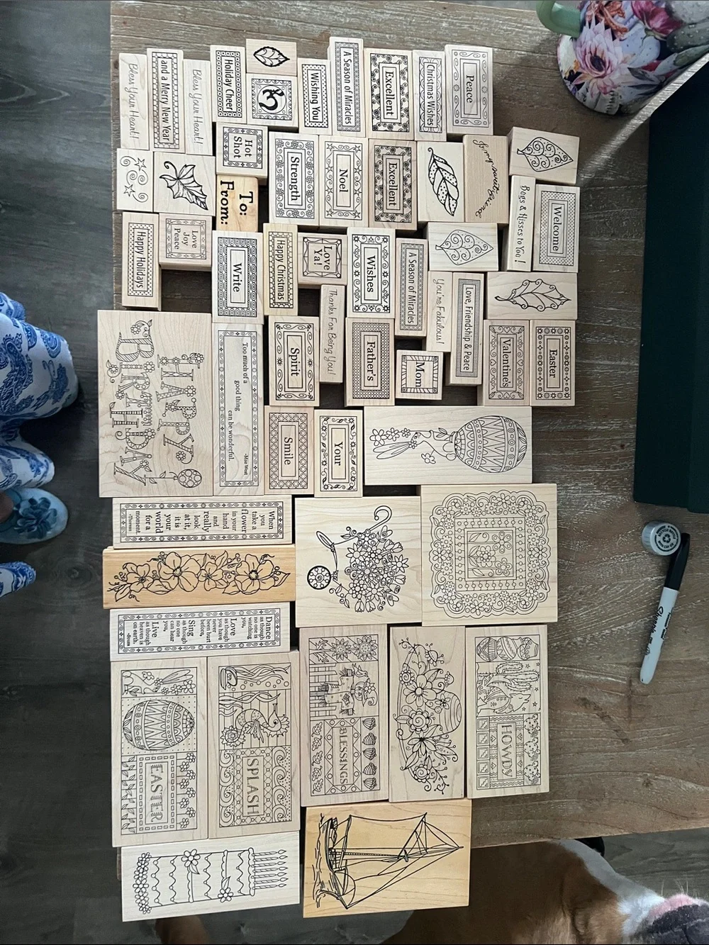 Lot Of 62 New lot Of Rubber Stamps for Crafts